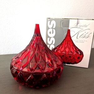 Hershey's Kiss Crystal Candy Dish - Ruby